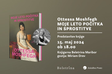 Naslovnica: Predstavitev knjige Moje leto počitka in sprostitve Ottesse Moshfegh