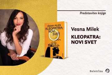 Naslovnica: Literarni večer ob izidu romana Kleopatra: Novi svet Vesne Milek