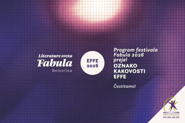 Naslovnica: Program festivala Fabula 2026 prejel oznako kakovosti EFFE