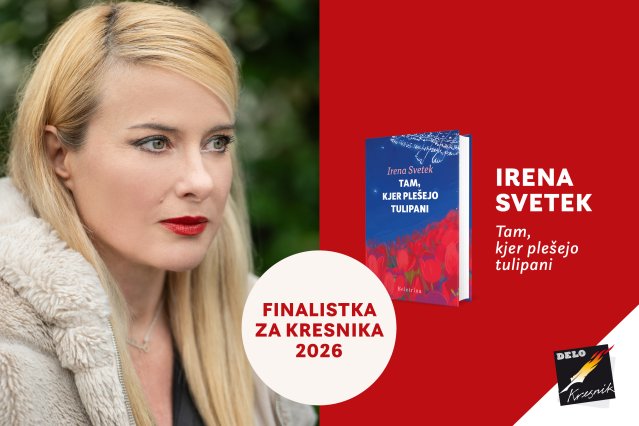 Naslovnica: Beletrinin roman Tam, kjer plešejo tulipani med finalisti za kresnika 2026